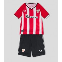 Billiga Athletic Bilbao Barnkläder Hemma fotbollskläder till baby 2023-24 Kortärmad (+ Korta byxor)